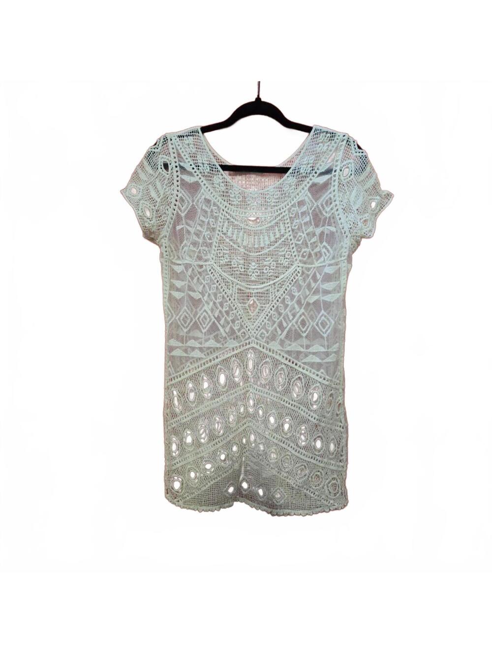 Maurices Cream Crochet Lace Top Size S